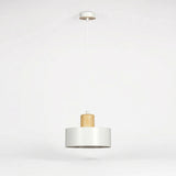 Suspension Cylindre Blanc Bois Salon | L'Atelier du Lustre