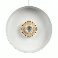 Suspension Cylindre Blanc Bois Salon