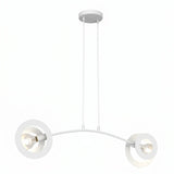 Suspension 2 Anneaux Blanc Salon | L'Atelier du Lustre