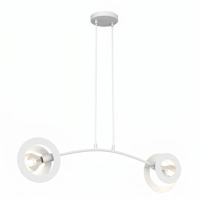 Suspension 2 Anneaux Blanc Salon