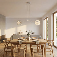 Suspension 2 Anneaux Blanc Salon