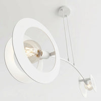 Suspension 2 Anneaux Blanc Salon