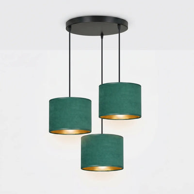 Suspension Cluster Velours Vert Salon