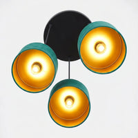 Suspension Cluster Velours Vert Salon