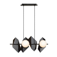 Suspension Origami Verre Blanc Billard