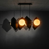 Suspension Origami Verre Blanc Billard
