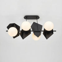 Suspension Origami Verre Blanc Billard