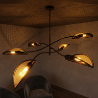 Suspension 6 Ailes Noir Or Salon