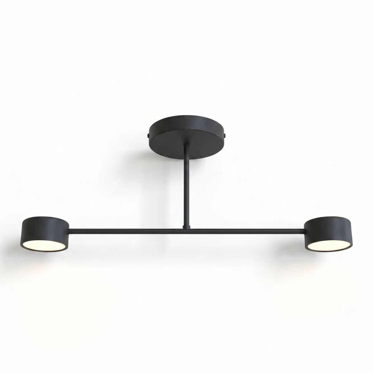 plafonnier barre acier noir mat scandinave design