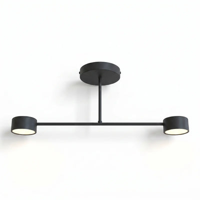 Plafonnier 2 Spots Noir Mat Scandinave