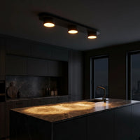 Plafonnier 3 Spots Noir Mat Cuisine