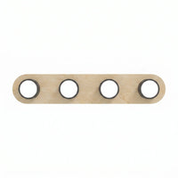 Plafonnier Rampe 4 Spots Noir Bois