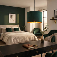 Suspension Pendant Velours Vert