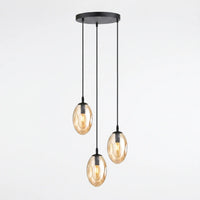 Suspension Cluster Verre Ambré Salon