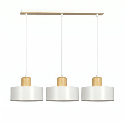 Suspension 3 Cylindres Blanc Bois