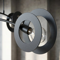 Lustre Disques Concentriques Noir