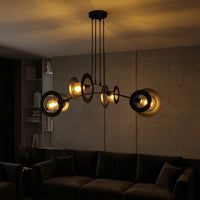 Lustre Disques Concentriques Noir