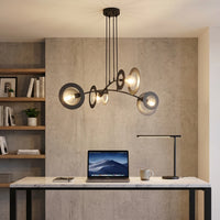 Lustre Disques Concentriques Noir