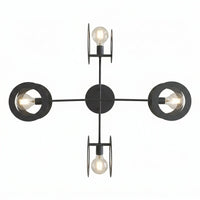 Lustre Disques Concentriques Noir