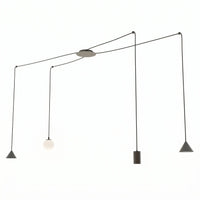 Suspension Araignée 4 Pendants Noir