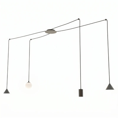 Suspension Araignée 4 Pendants Noir