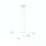 Suspension 5 Spots Bras Croisés Blanc | L'Atelier du Lustre