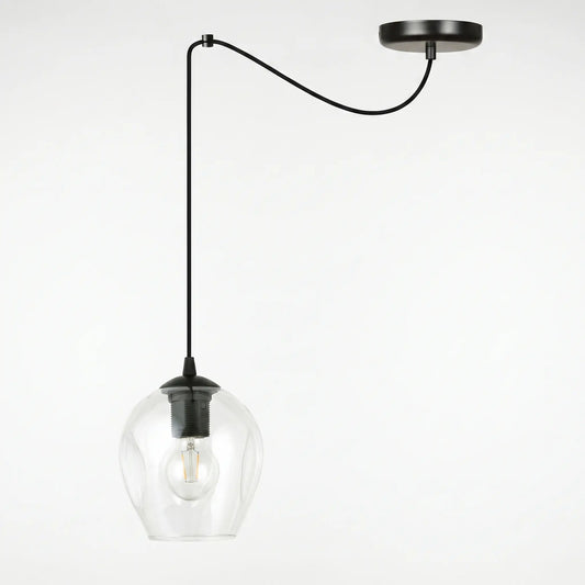 suspension PRISME verre acier design spider lumière filtrée vue 
