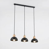 Suspension 3 Globes Bois Billard | L'Atelier du Lustre