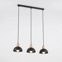 Suspension 3 Globes Bois Billard