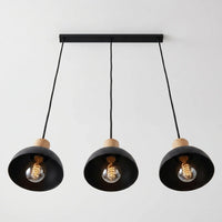 Suspension 3 Globes Bois Billard