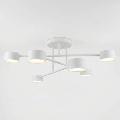 Plafonnier 6 Spots Blanc Scandinave