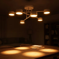 Plafonnier 6 Spots Blanc Scandinave