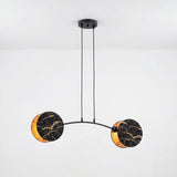 Suspension Duo Marbre Or Salon | L'Atelier du Lustre