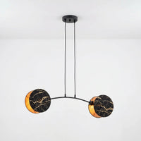 Suspension Duo Marbre Or Salon