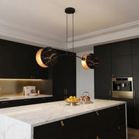 Suspension Duo Marbre Or Salon