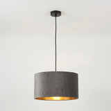 Suspension Pendant Velours Gris | L'Atelier du Lustre