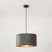 Suspension Pendant Velours Gris
