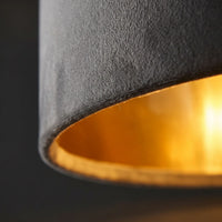 Suspension Pendant Velours Gris