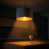 Suspension Pendant Velours Gris