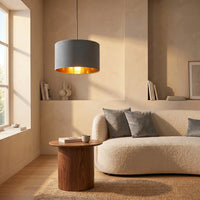Suspension Pendant Velours Gris