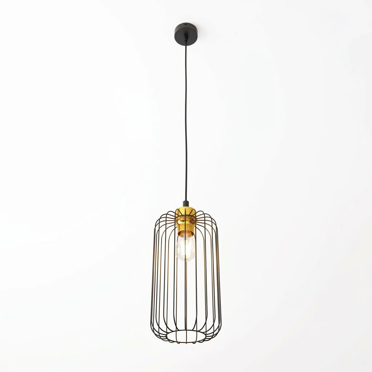 Kage abat-jour filaire acier artisanal fond blanc studio
