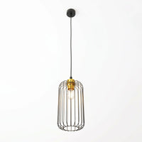 Suspension Mini Cage Noir Or Salon