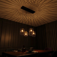 Suspension Cage Noir Or Salon