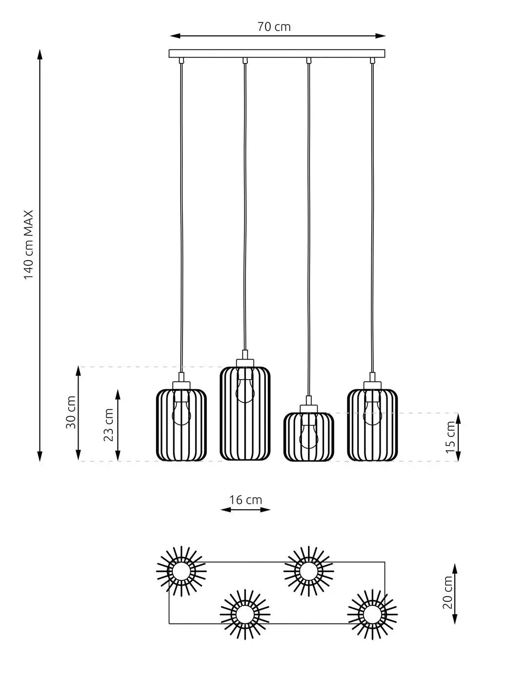 Schéma dimensions