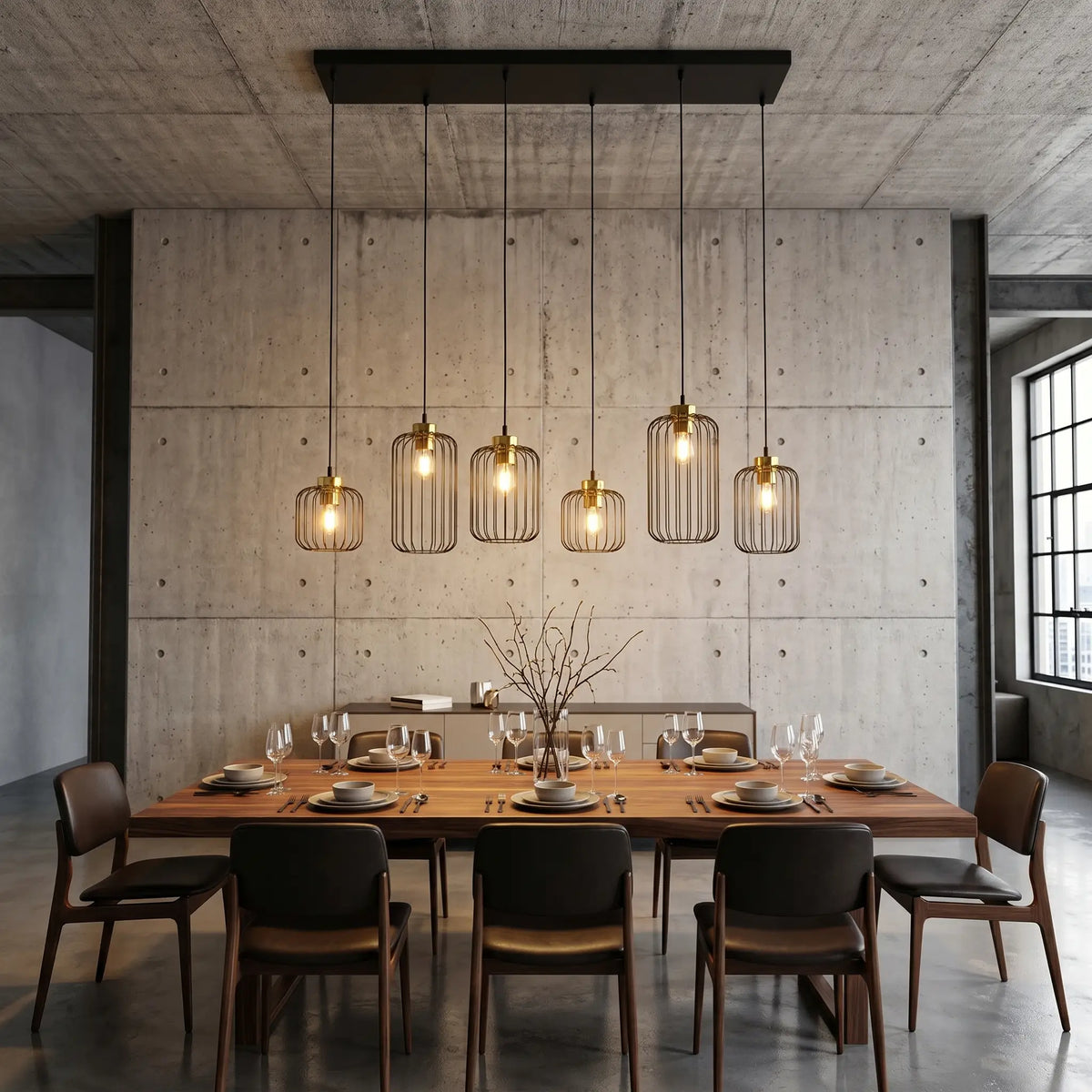 Stryx design vue dessous six feux salle manger