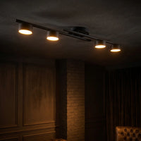 Plafonnier 4 Spots Noir Mat Cuisine
