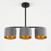 Suspension Rampe 3 Pendants Gris