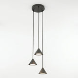 Suspension 3 Cônes Noir Mat Salon | L'Atelier du Lustre