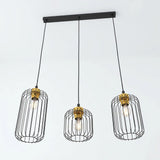 Lustre Cage Géant Noir Or Salon | L'Atelier du Lustre