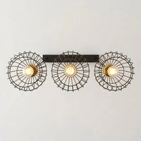 Lustre Cage Géant Noir Or Salon